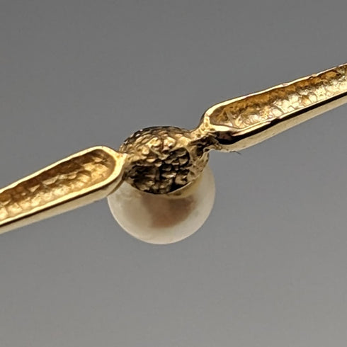 英國復古 9 克拉金珍珠別針胸針 PMS